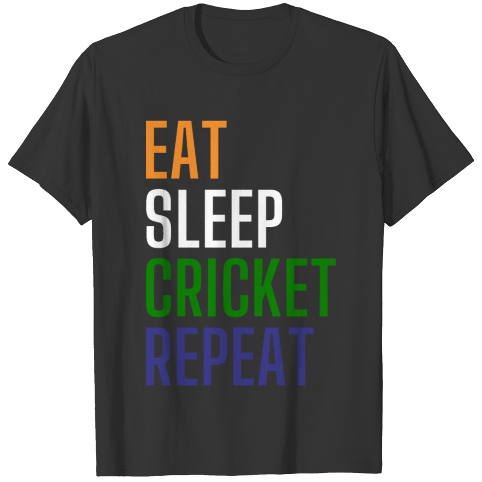 Eat Sleep Cricket Repeat T-shirt