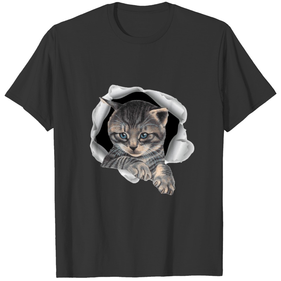 Mens and womens T shirt cat T-shirt