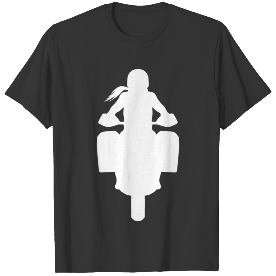 lady biker girl motorcycle touring bike woman T Shirts