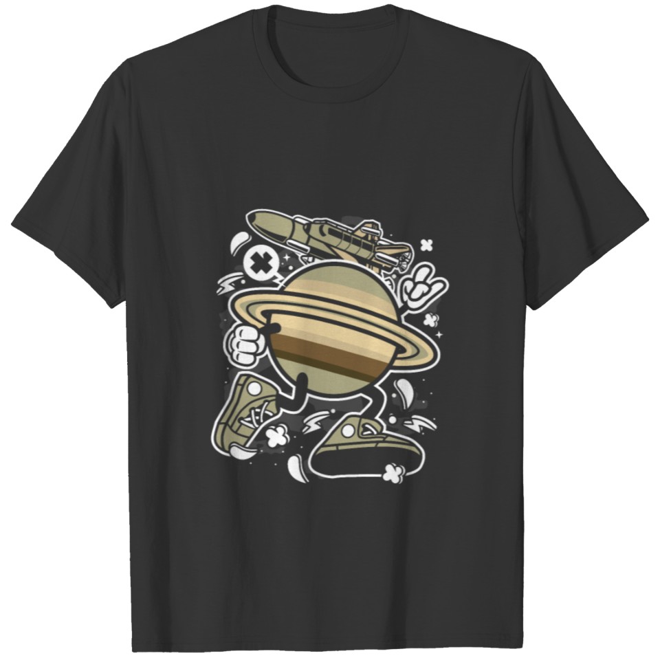 Saturn for animated characters comics and pop cult T-shirt