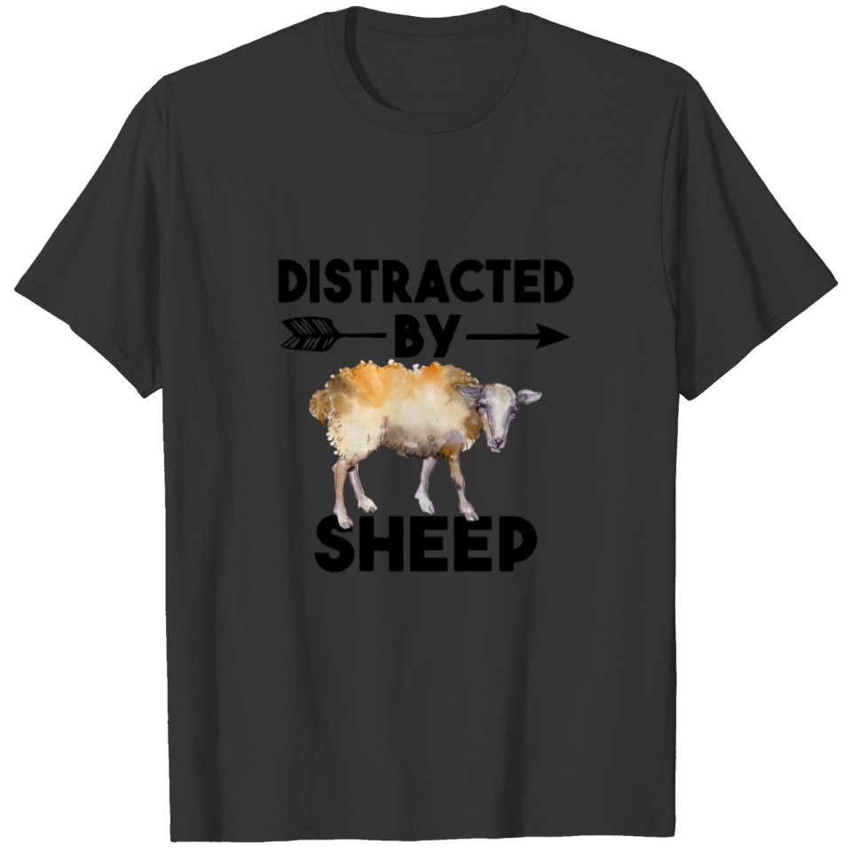Distracted by sheep T-shirt