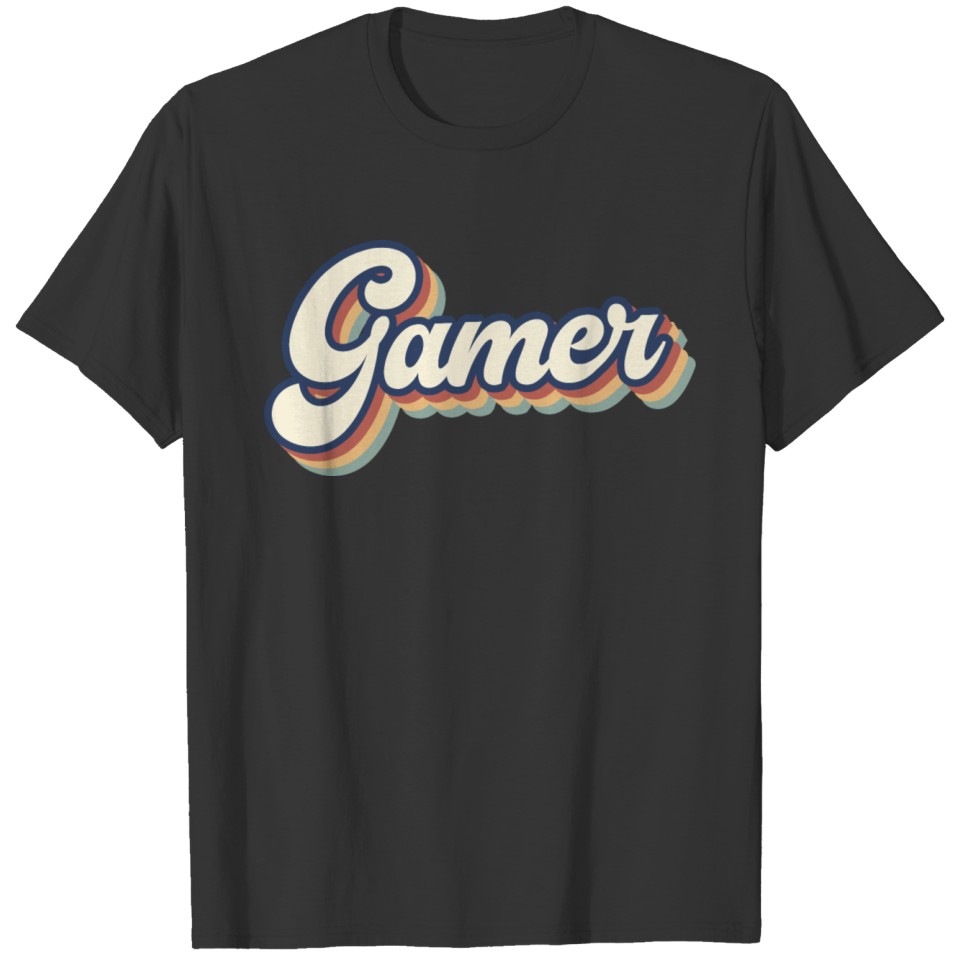 Funny Gamer Retro 70s Birthday Gift for Him & Her T Shirts