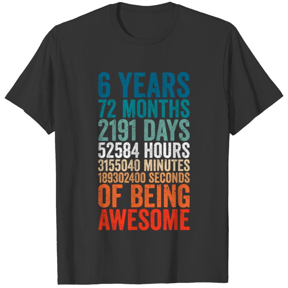 6th year anniversary gift, 6th wedding anniversary T-shirt