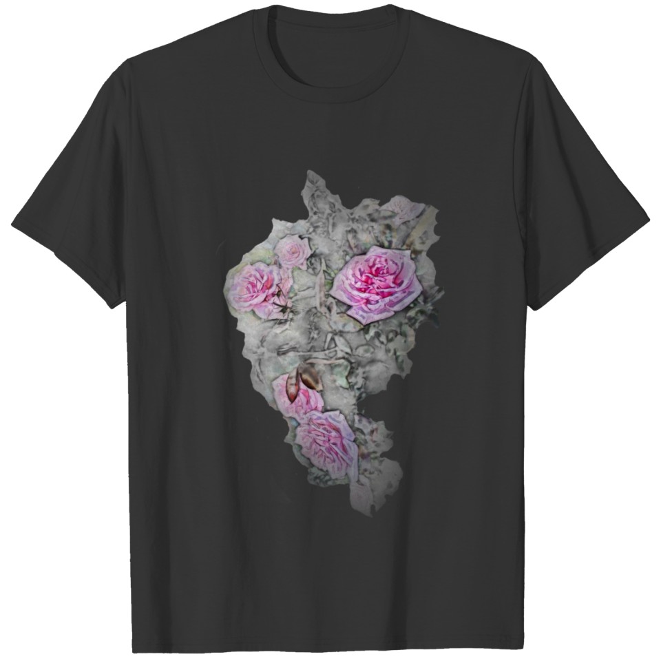 Pink Roses Flowers Vintage T Shirts