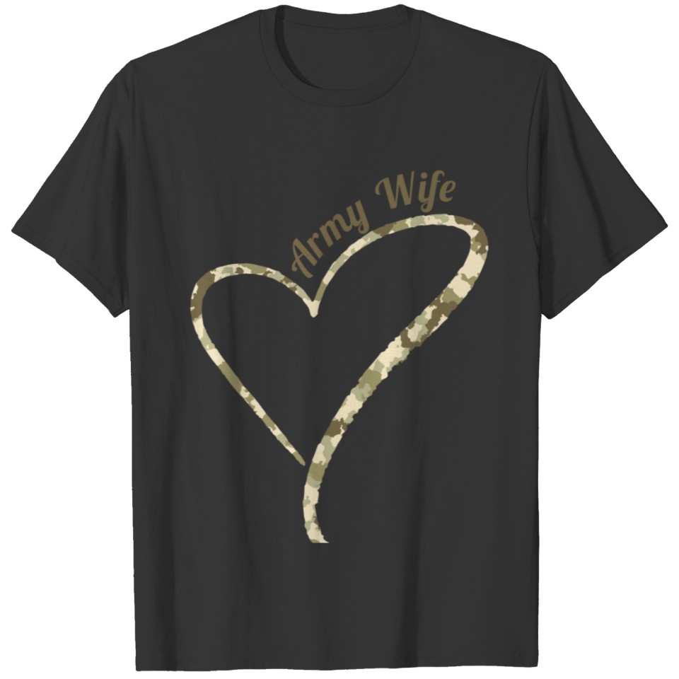 Army Wife Army Camouflage T-shirt