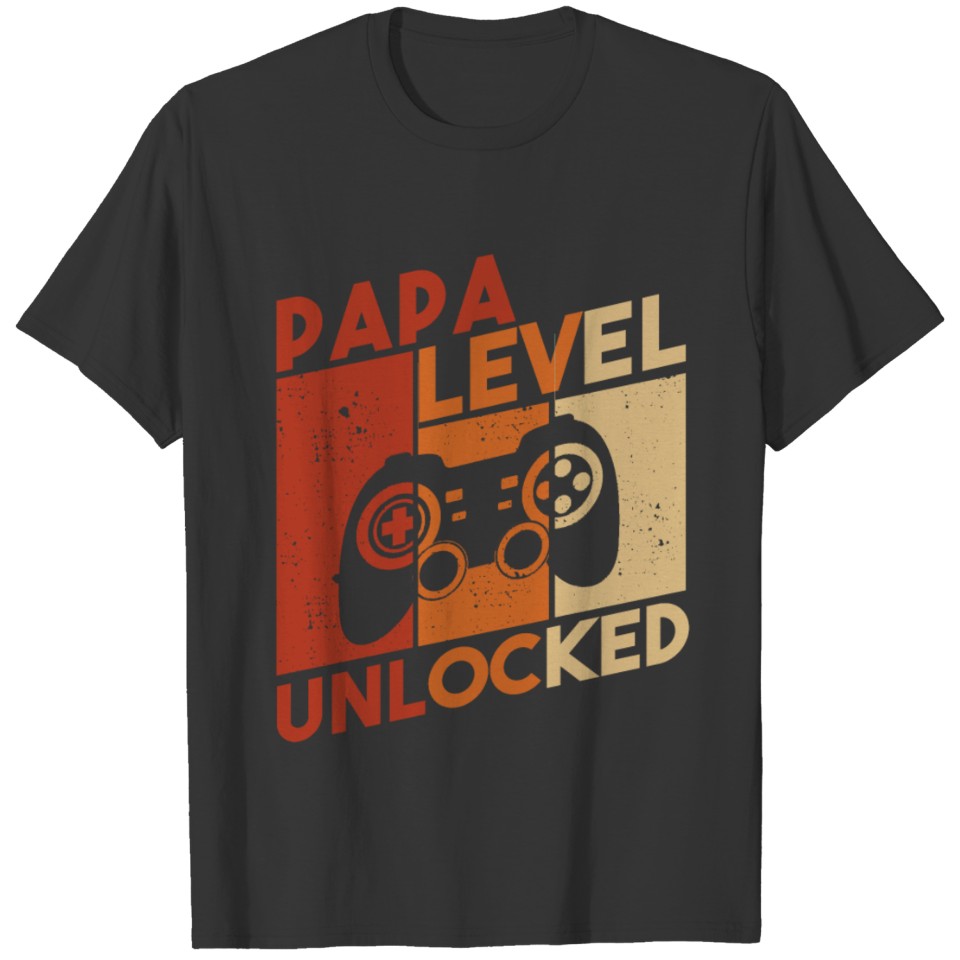 Level Papa Gender Reveal Gamer Pregnancy T-shirt