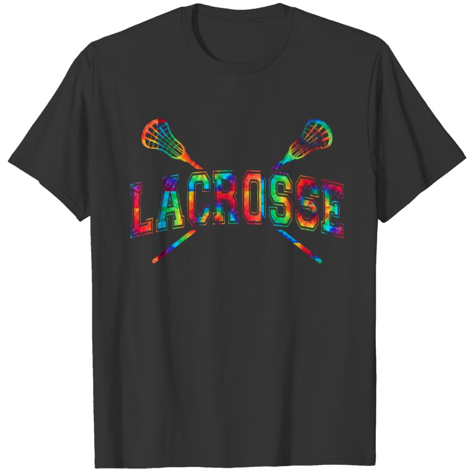 Lacrosse Tiedye Crossed Sticks Cool Lacrosse T-shirt