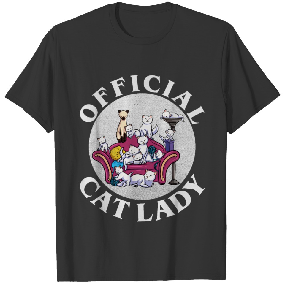 Official Cat Lady Design for a Cat Owner Cat Lady T-shirt