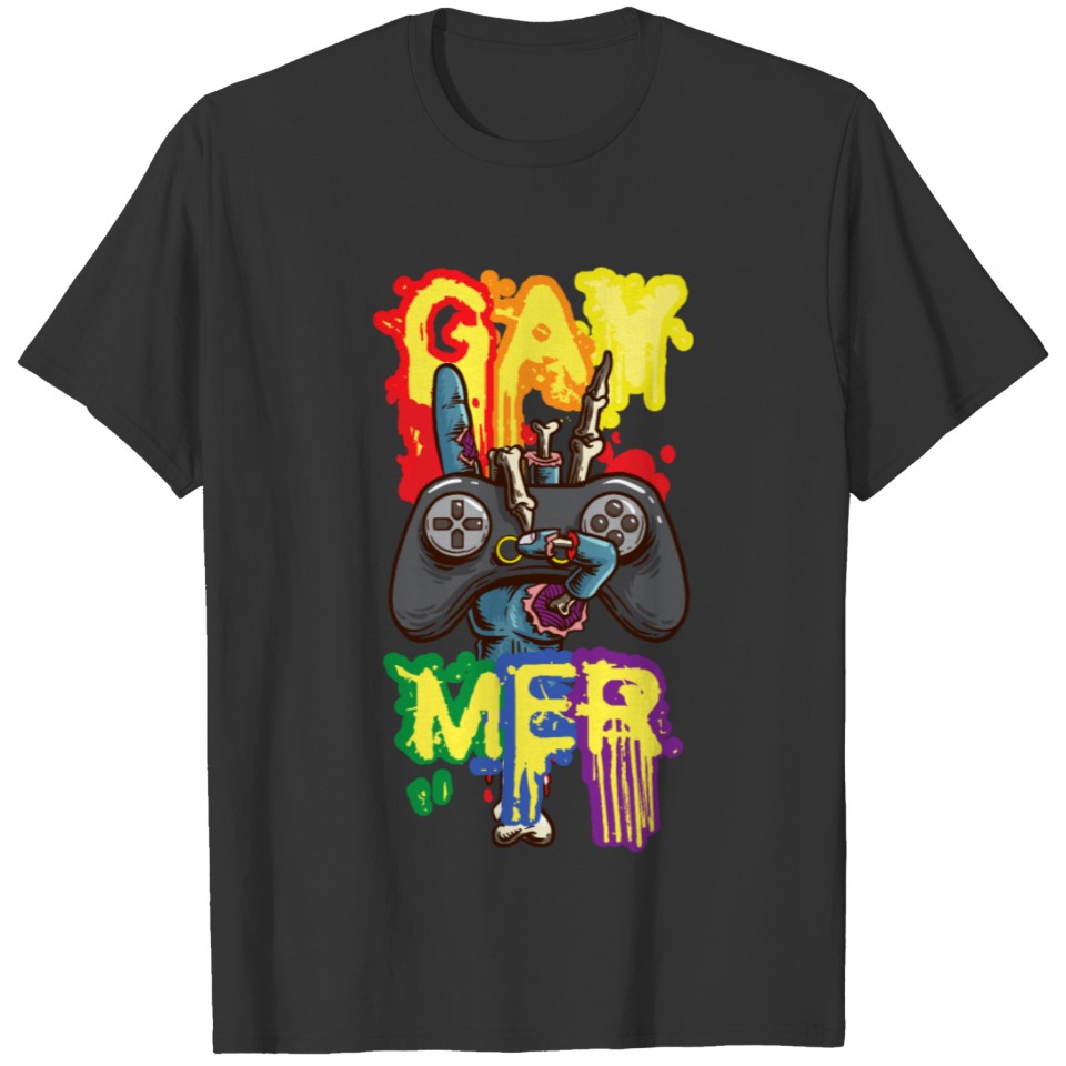 Gaymer Funny Gay Gamer Player Design T-shirt