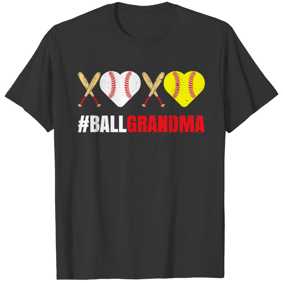 Ball Grandma Softball Proud Nana Mothers Day T-shirt