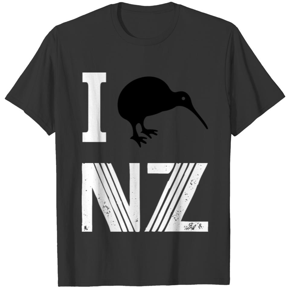 I Love New Zealand - NZ - Aotearoa - Kiwi - Maori T-shirt