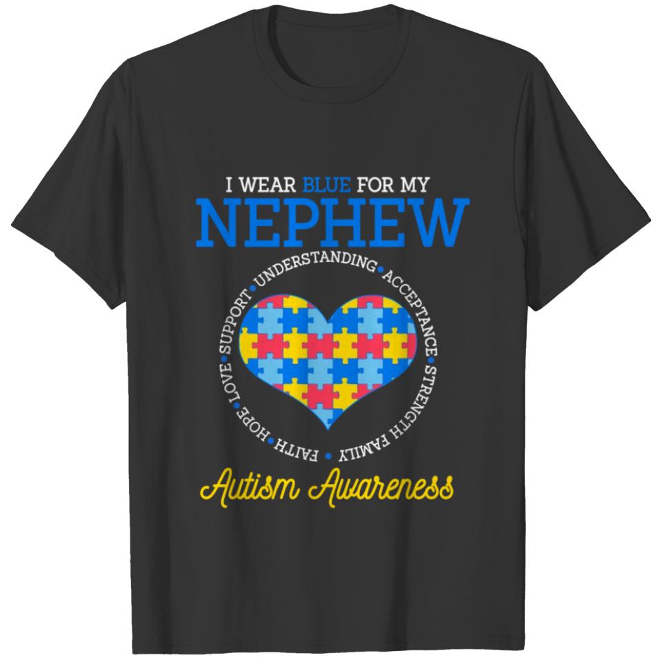Autism Awareness I wear Blue T-shirt