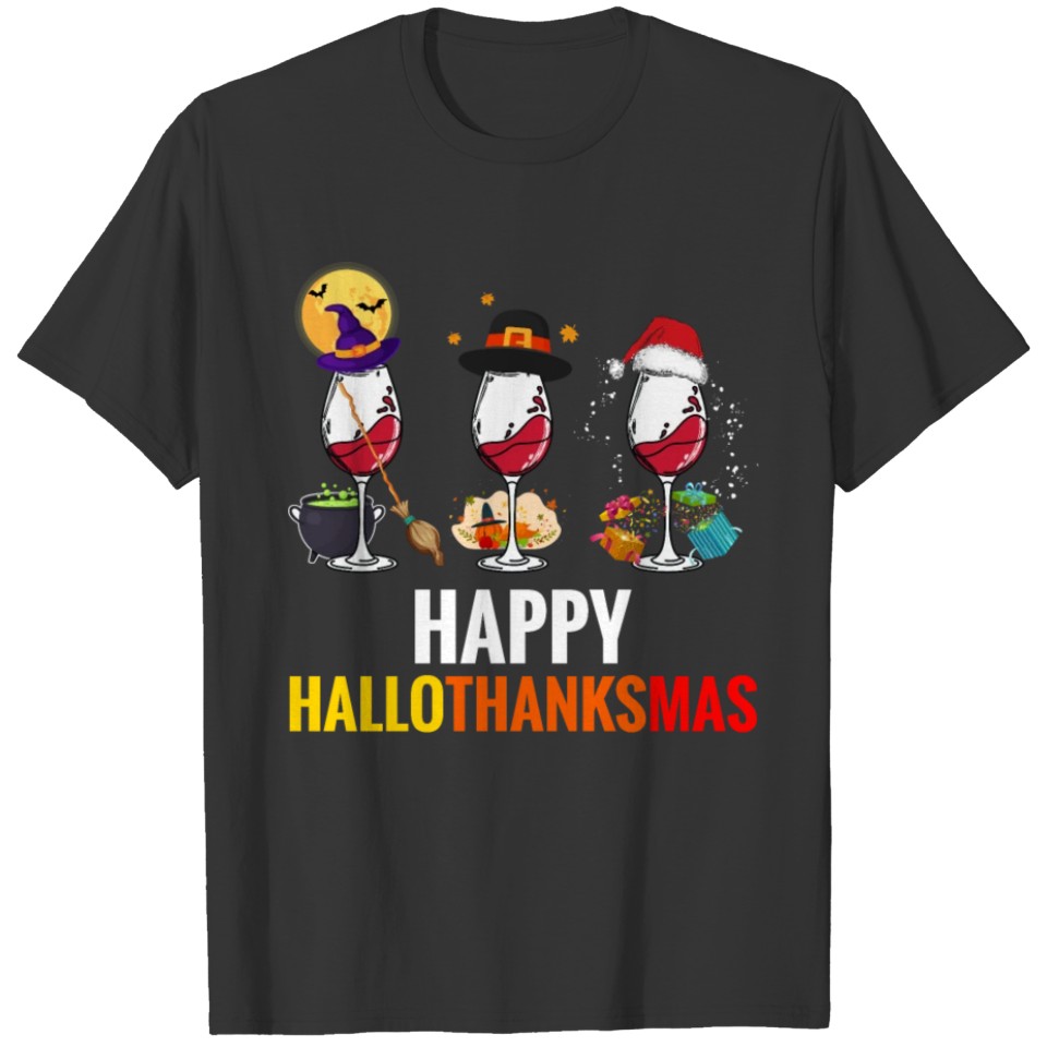 Happy HalloThanksMas Halloween Thanksgiving Christ T-shirt