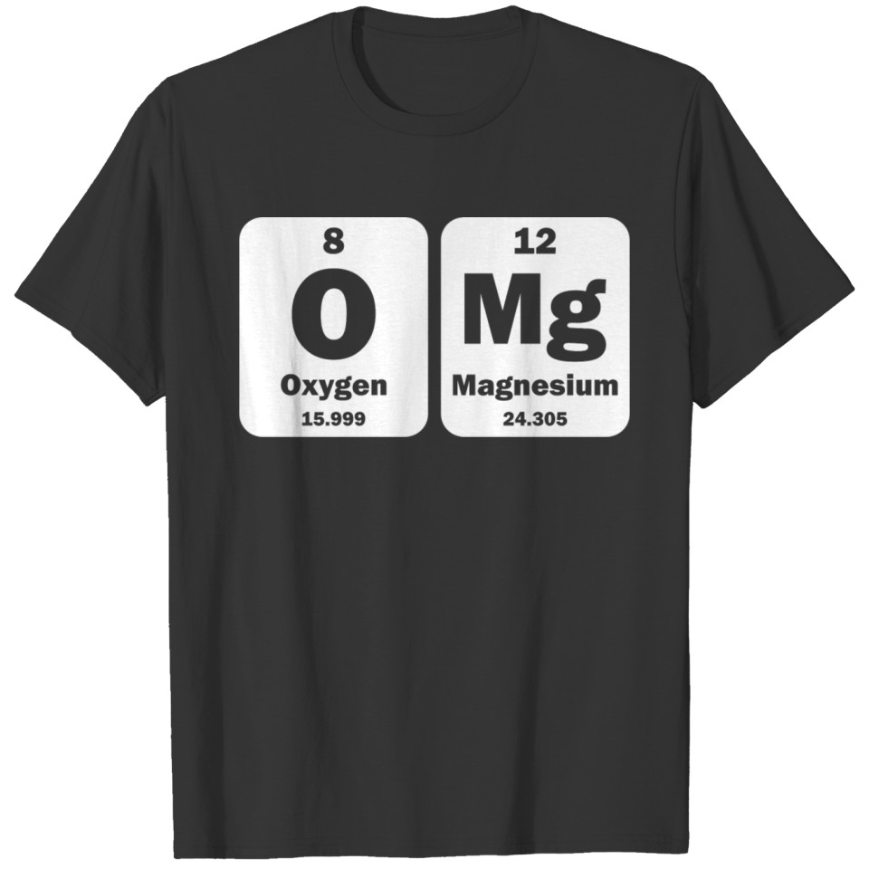 Oxygen magnesium chemist gift science T-shirt