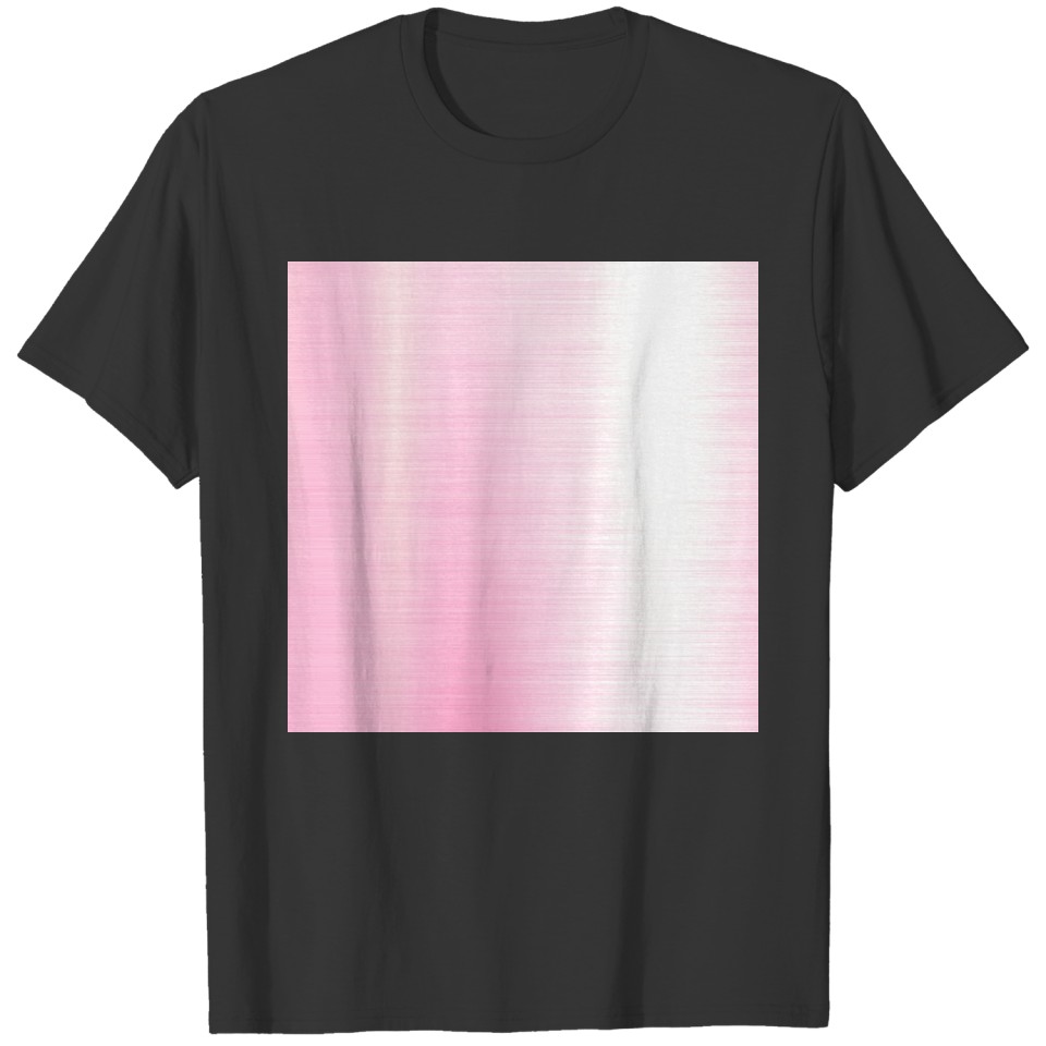 Pink Brushed Metal Stainless Steel T-shirt
