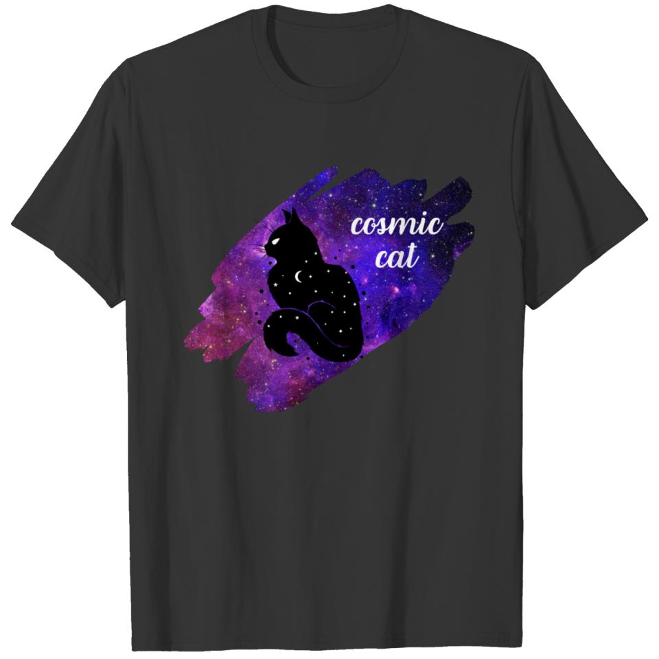 Cosmic Cat Cool Design for Cat and Astronomy T-shirt