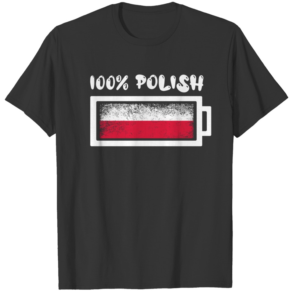 100 Percent Polish Flag T-shirt
