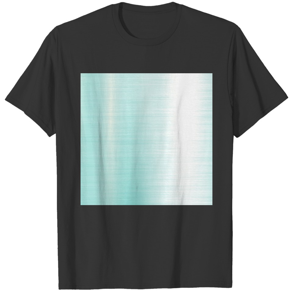 Teal Brushed Metal Stainless Steel T-shirt