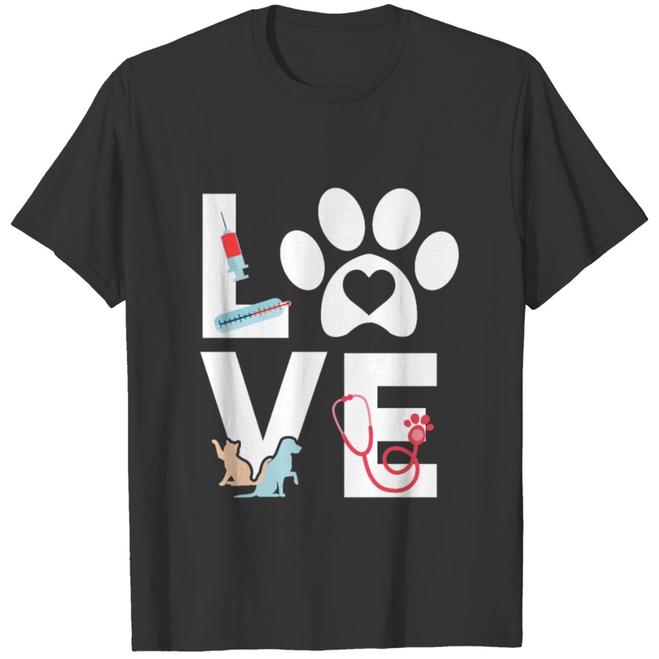 Veterinarian Love Funny Veterinary Graduate design T-shirt