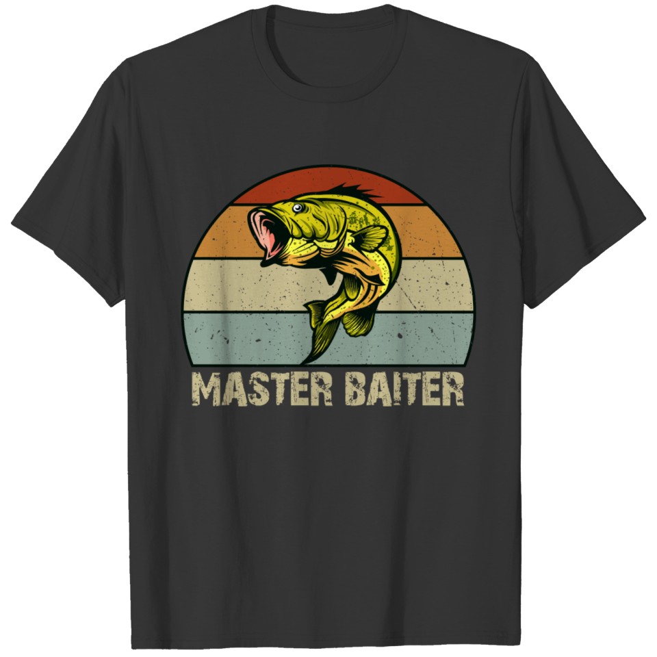 Master Baiter Funny Bass Fishing Gifts For Men Dad T Shirts