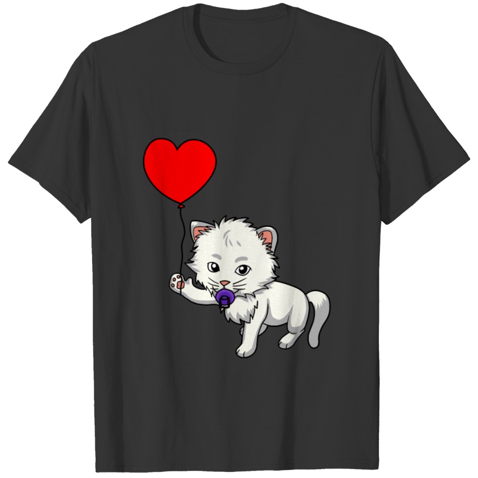 Baby cat cut pets kids Birthday present gift T-shirt