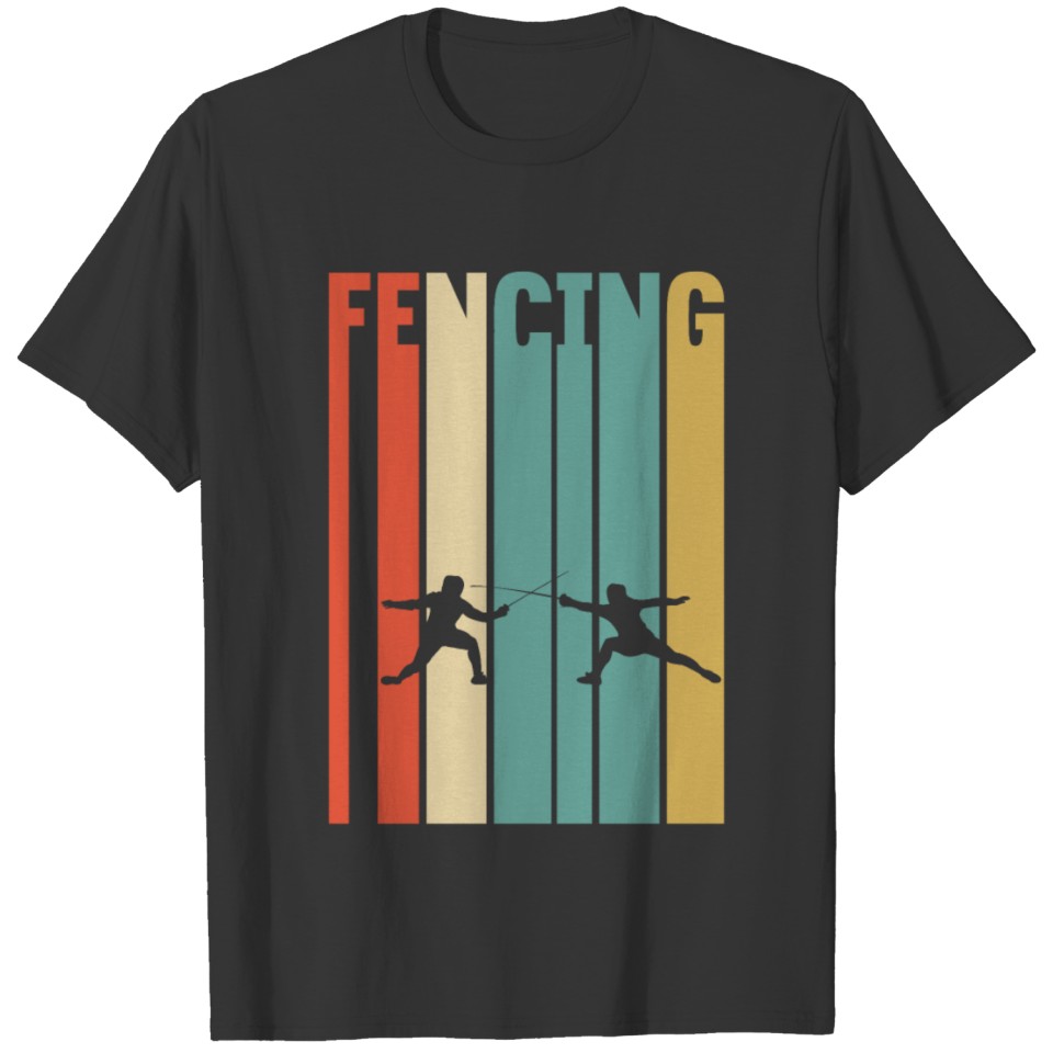 Fencer Fencing Vintage Epee Sword Fighter Foil Fen T-shirt