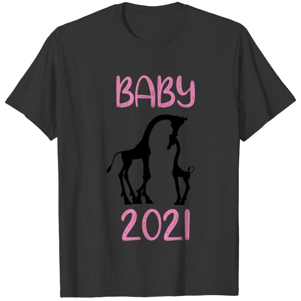 Baby 2021 Baby Giraffe Gift Idea T-shirt