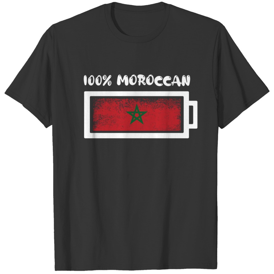 100 Percent Moroccan Flag T-shirt