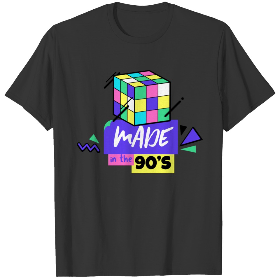 90s T Shirts rubik's cube