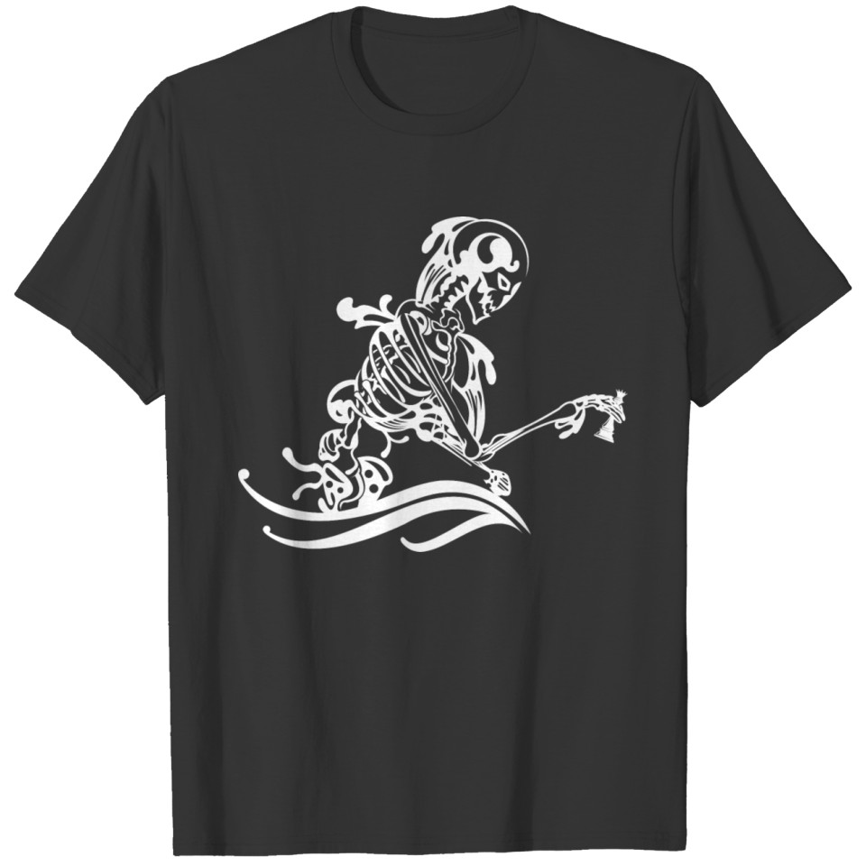 Skeleton Chess Player King Chess T-shirt