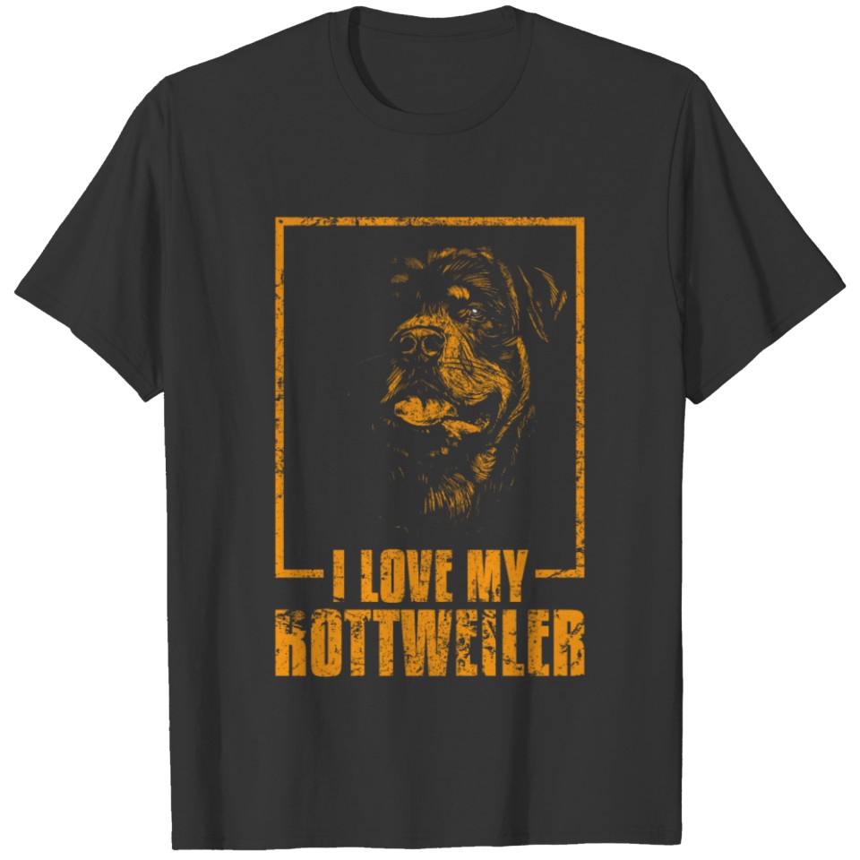 I Love My Rottweiler Dog Owner Rottie T Shirts