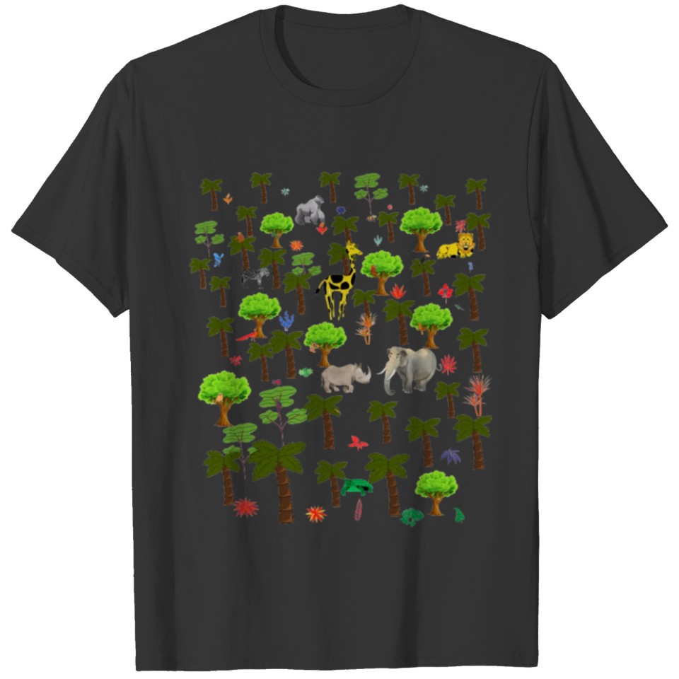 Animal Infographic T-Shirt Welcome To The Jungle T-shirt