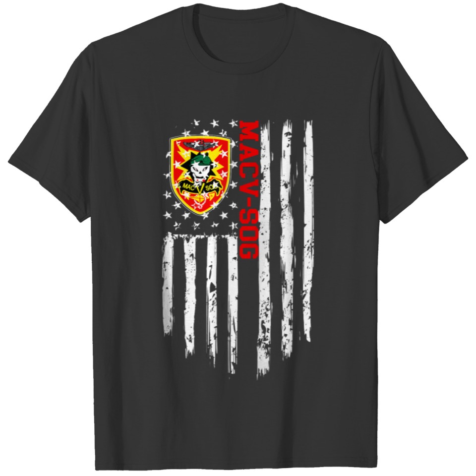 Macvsog American Flag Zip Gift T Shirts