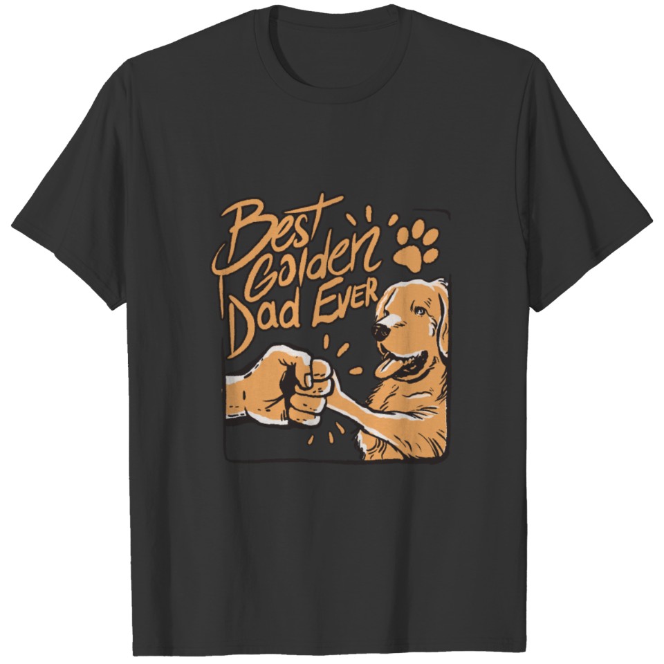 best golden dad ever, best dog dad ever T-shirt