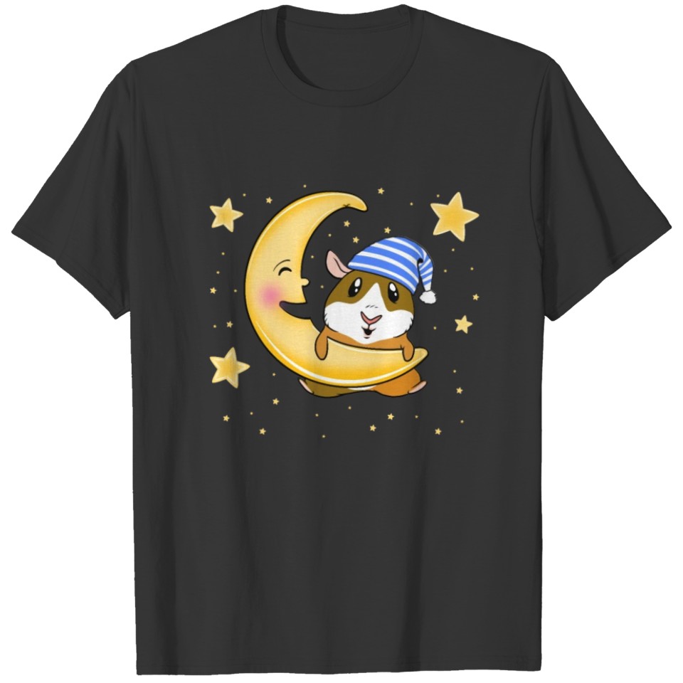 A Guinea Pig Hanging On The Moon T-shirt