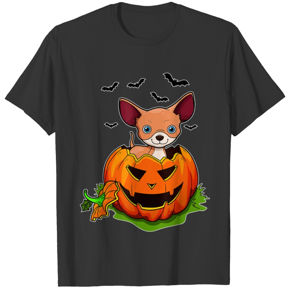 Halloween Chihuahua Dog Lovers Pumpkin Grunge Jack T-shirt