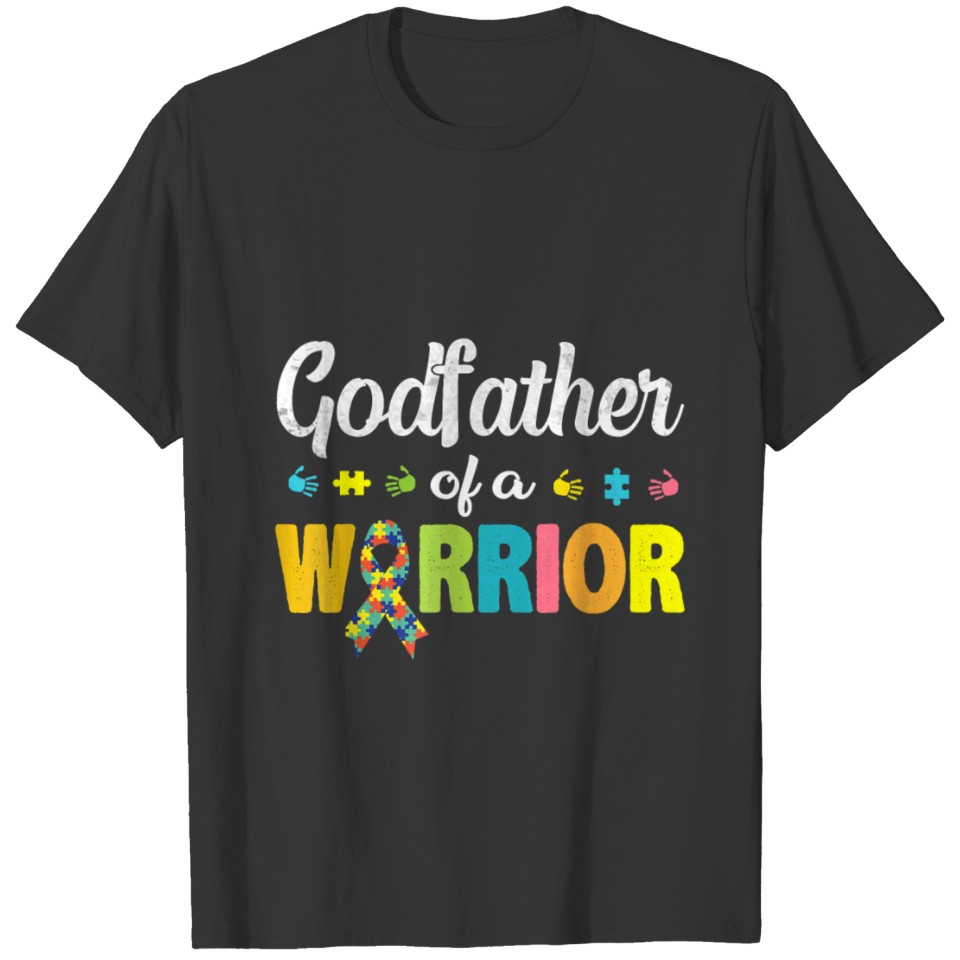 Godfather of a Warrior Autism Awareness T-shirt