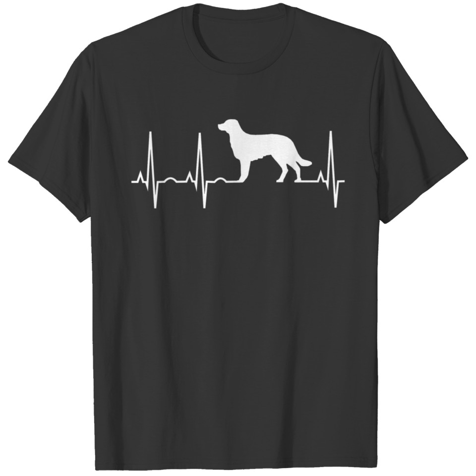 Golden Retriever Dog Lover Heartbeat Gift T-shirt