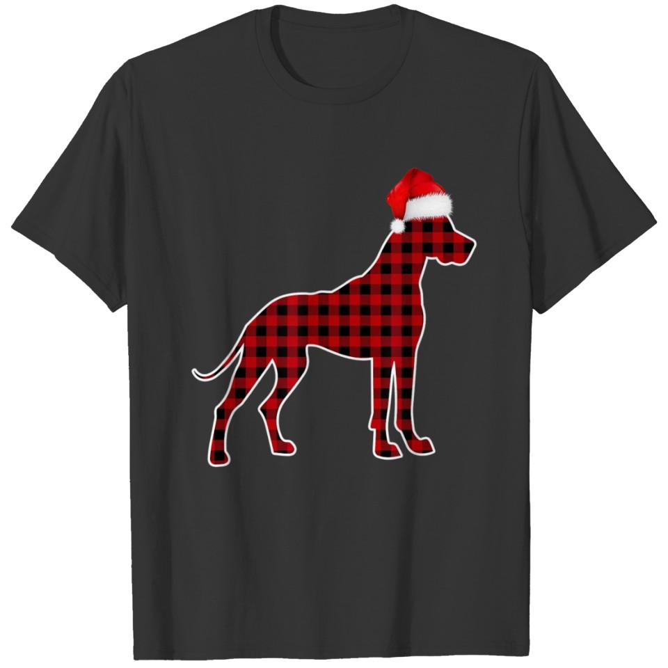 Great Dane Christmas Pajamas Family Red T Shirts