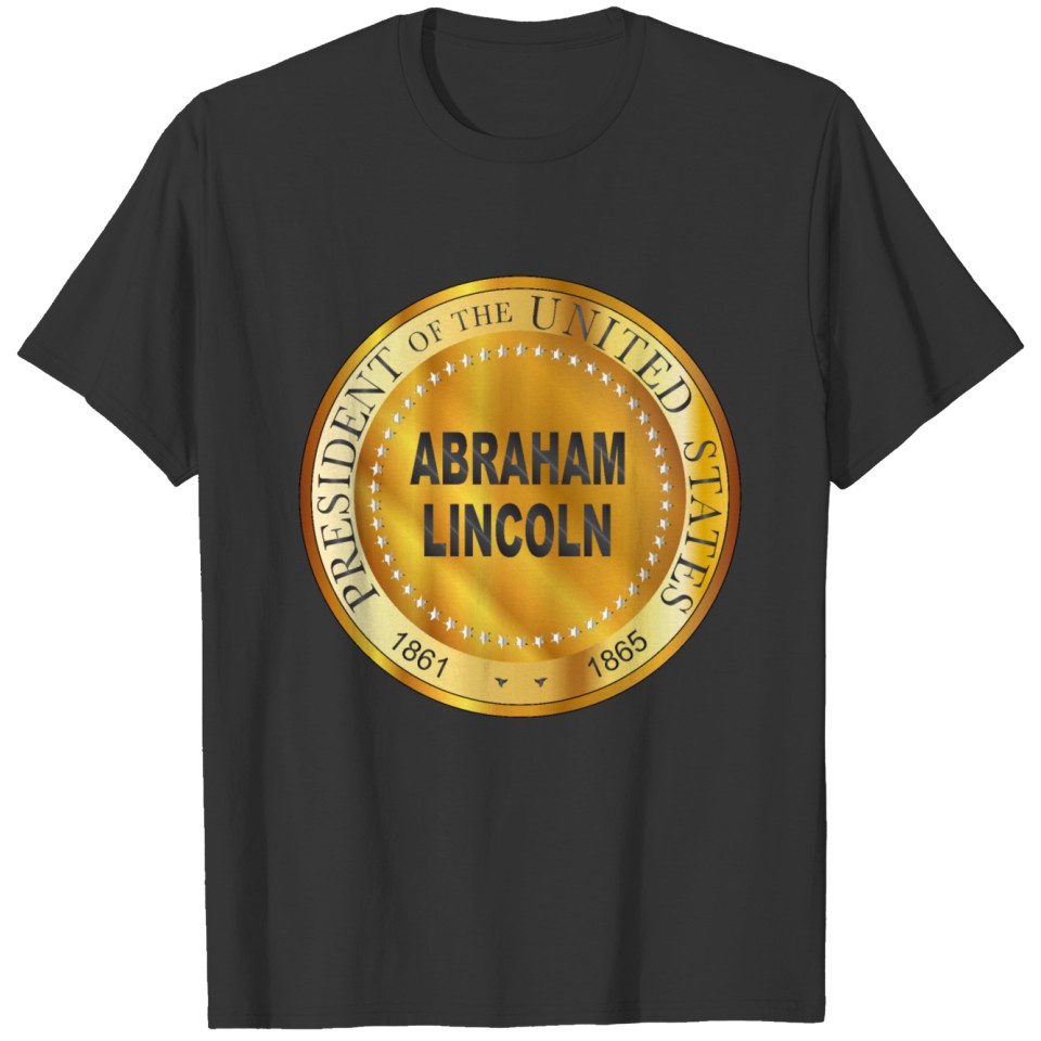 Abraham Lincoln Metal Stamp T-shirt