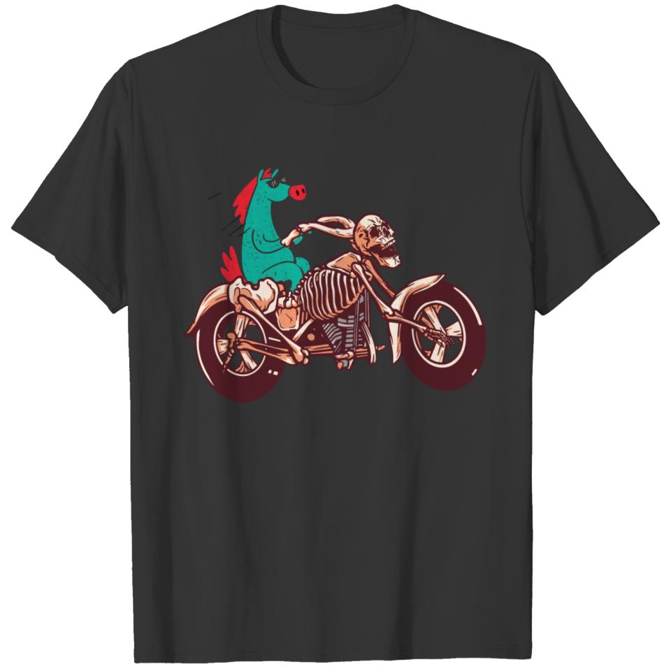 biker rocker anteater motorcycle club gear T-shirt