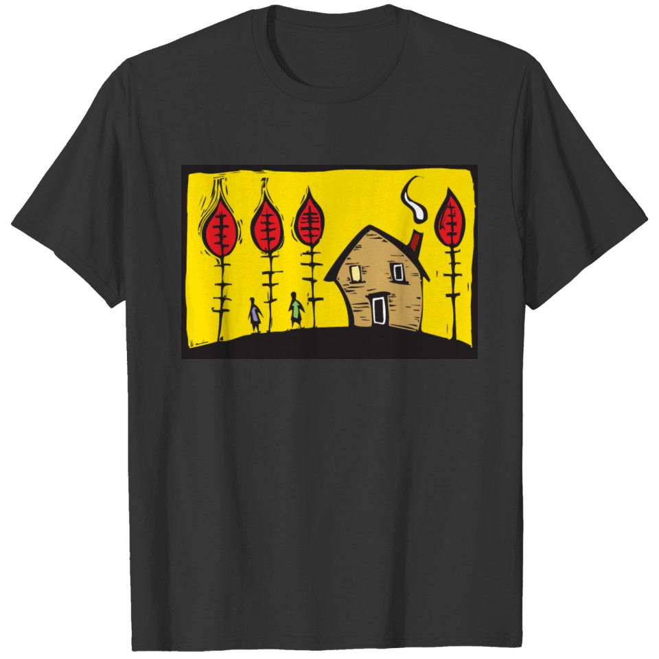 Autumn House - Woodcut T-shirt