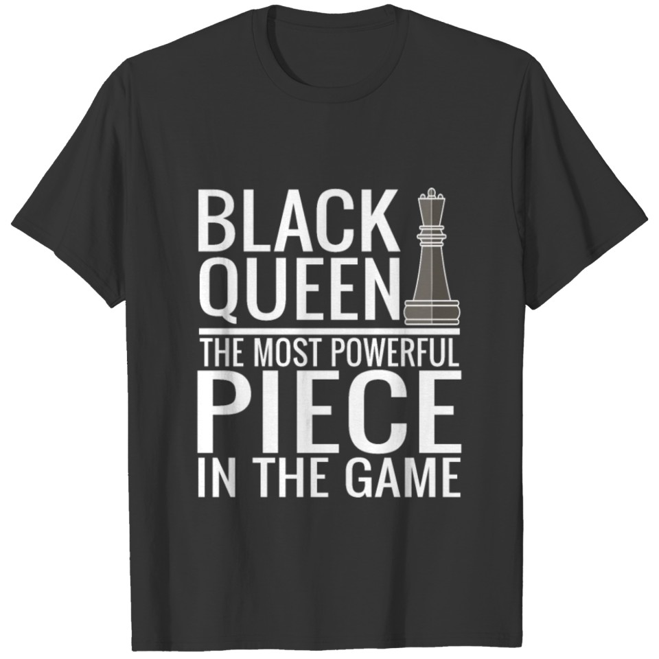 Black Queen Most Powerful Chess African American T-shirt