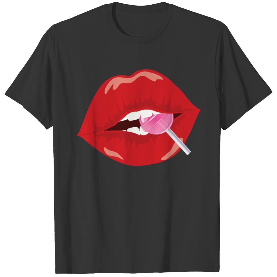 Red Lips Lollipop T-shirt