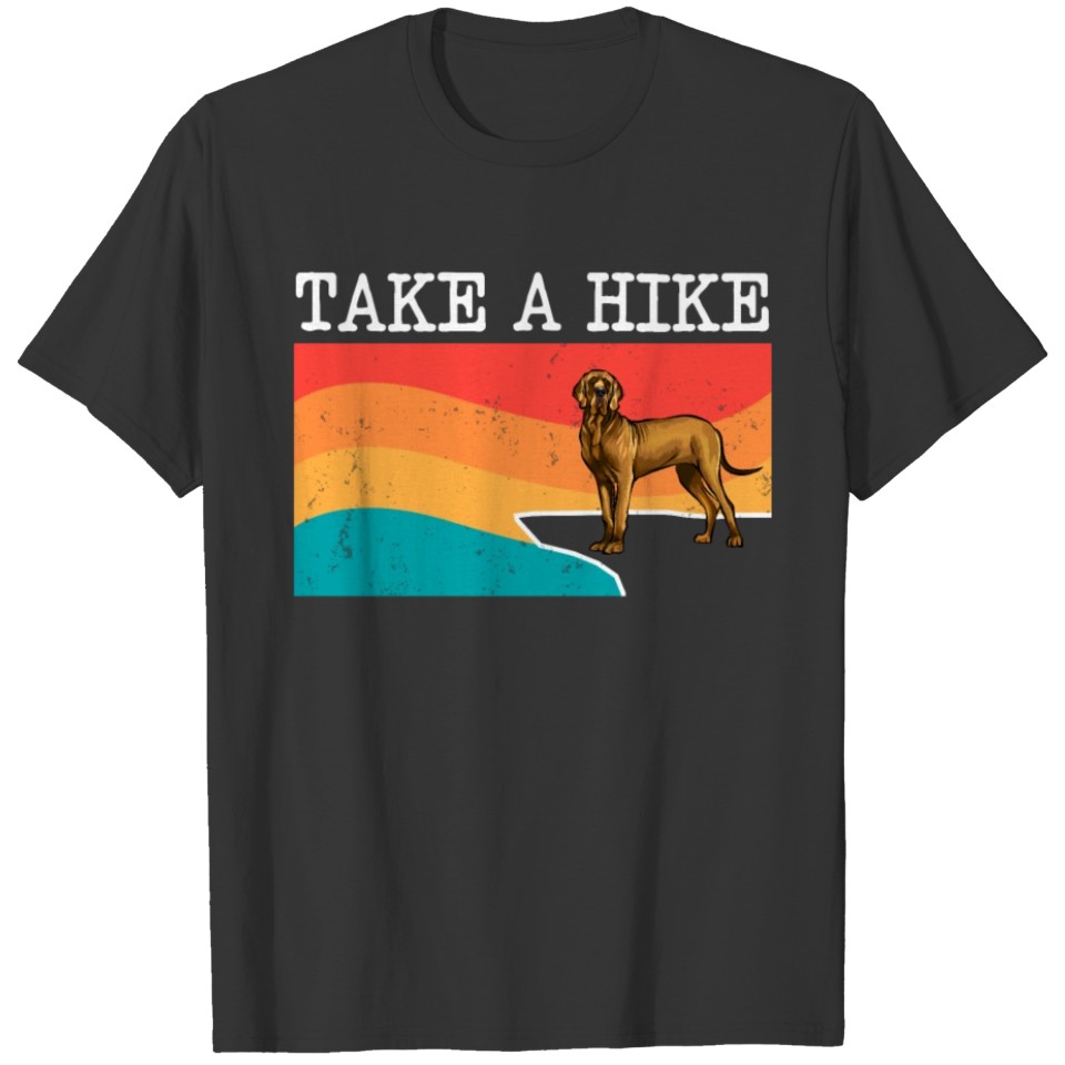Funny Take A Hike Brown Great Dane Graphic Hiking T Shirts