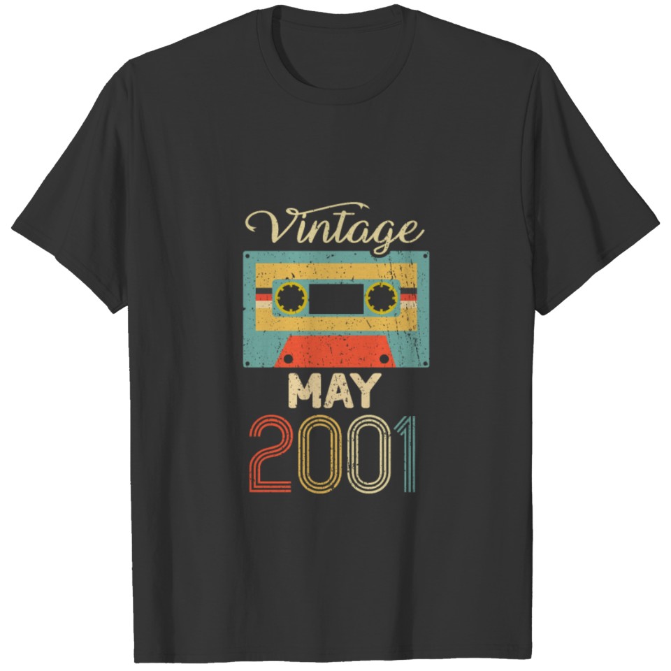 Vintage May 2001 20th Birthday 20 Year Gift T-shirt