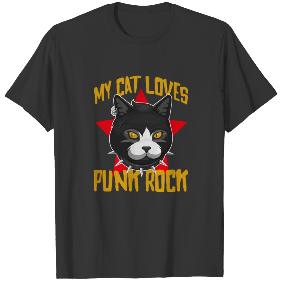 My Cat Loves Punk Rock T-shirt