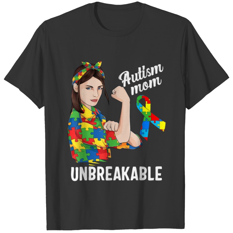 autism mom unbreakable cute autism awareness women T-shirt