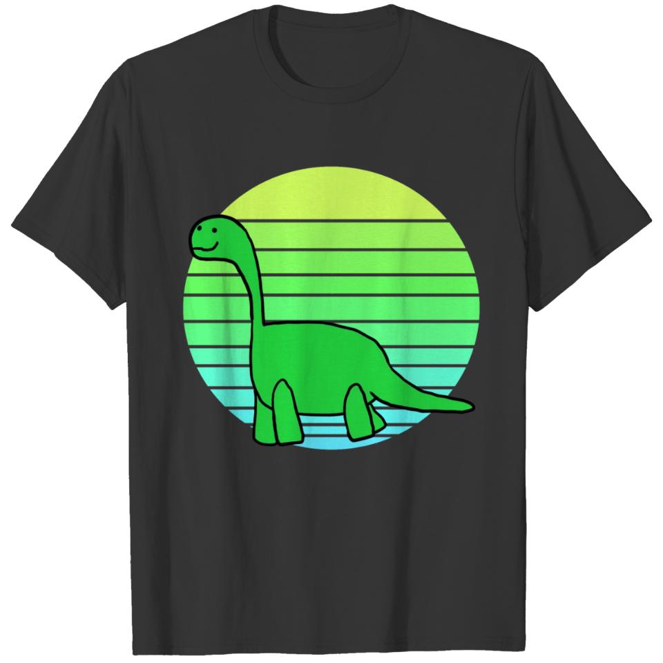 Brontosaurus Dinosaur Sunset T Shirts