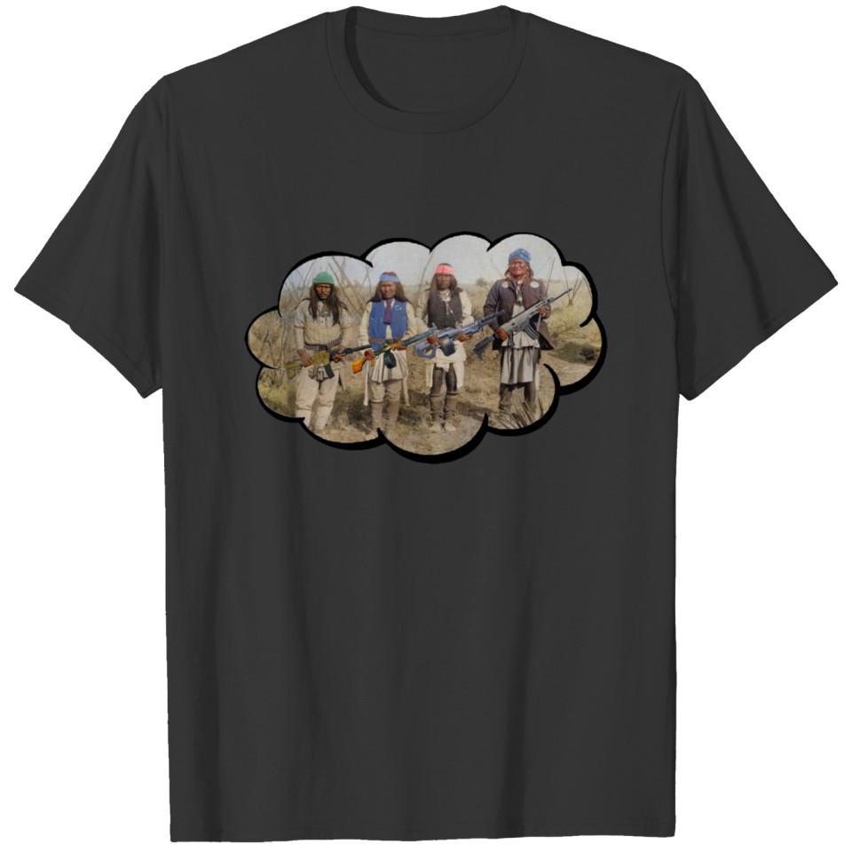 Geronimo dream more guns parody logo T-shirt
